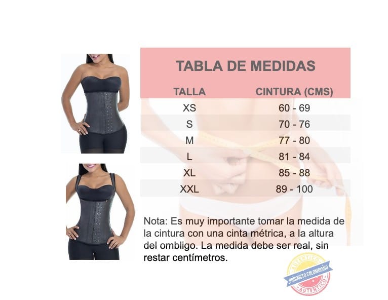 Faja tipo chaleco de látex.